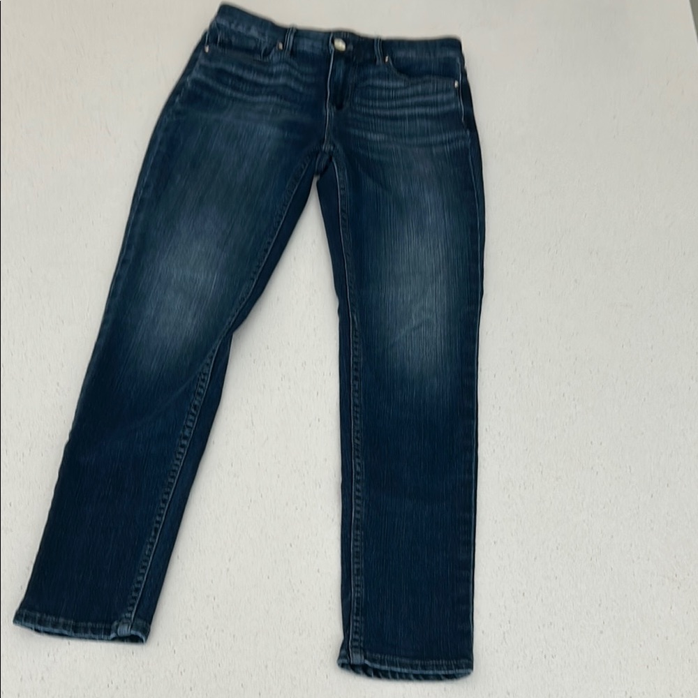 White House Black Market “The Skinny” ankle jeans high rise